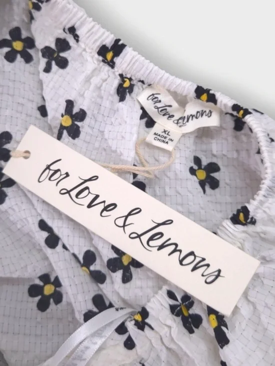 For Love & Lemons Brenda Midi Dress NWT XL Floral Cottagecore Romantic - Picture 4 of 9